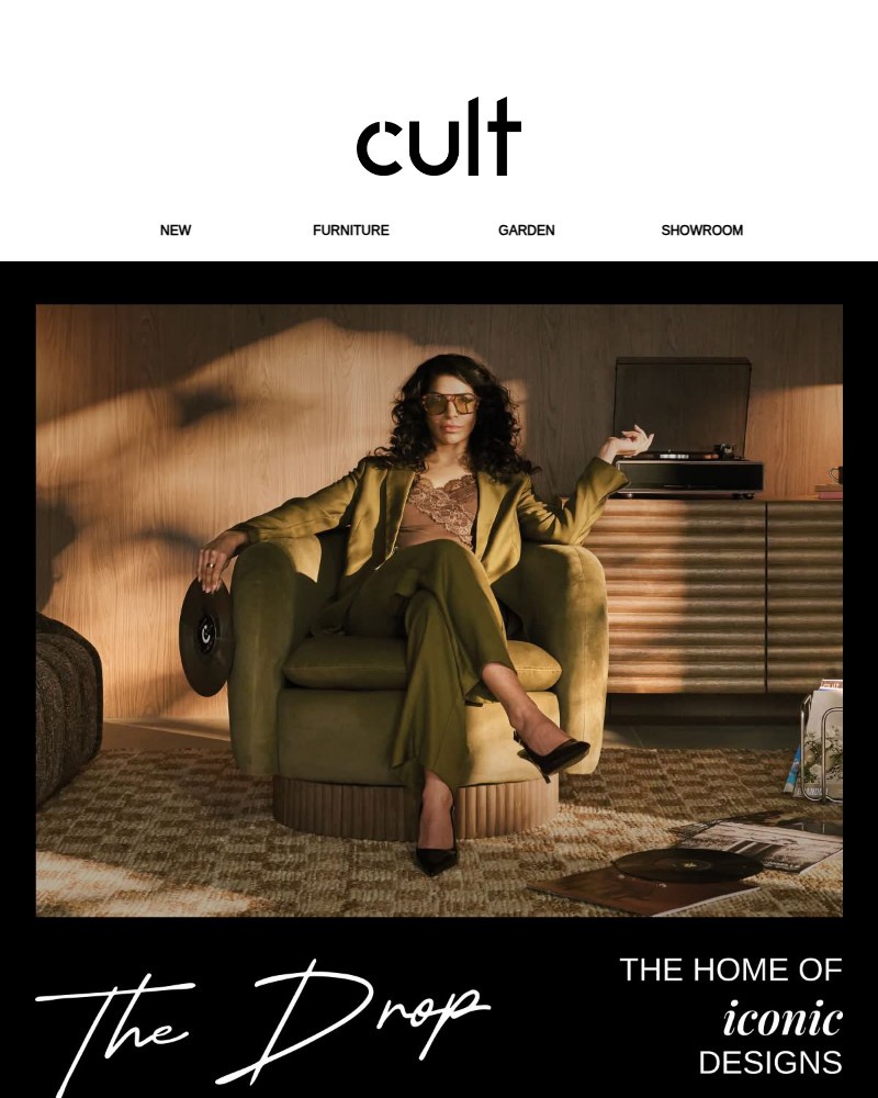 Screenshot of email sent to a Cult Furniture Cart abandoner