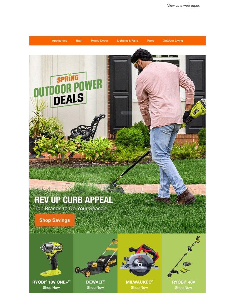 Screenshot of email sent to a Home Depot Newsletter subscriber