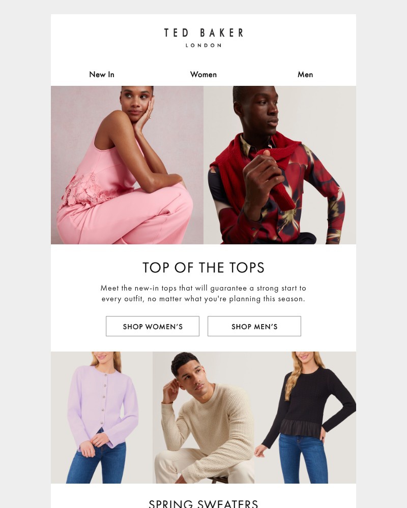 Screenshot of email sent to a Ted Baker Newsletter subscriber