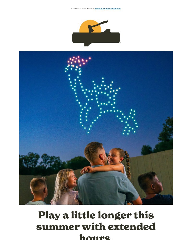 Screenshot of email sent to a Silver Dollar City Newsletter subscriber