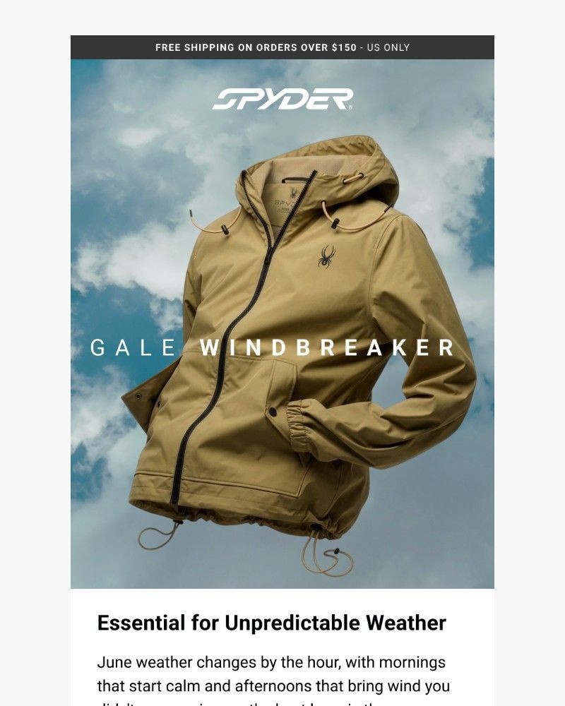 Screenshot of email sent to a Spyder Newsletter subscriber