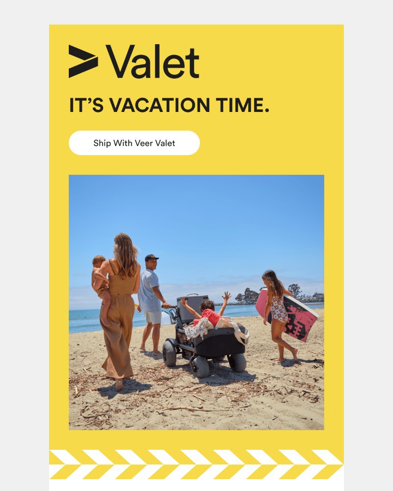 Screenshot of email sent to a Veer Newsletter subscriber