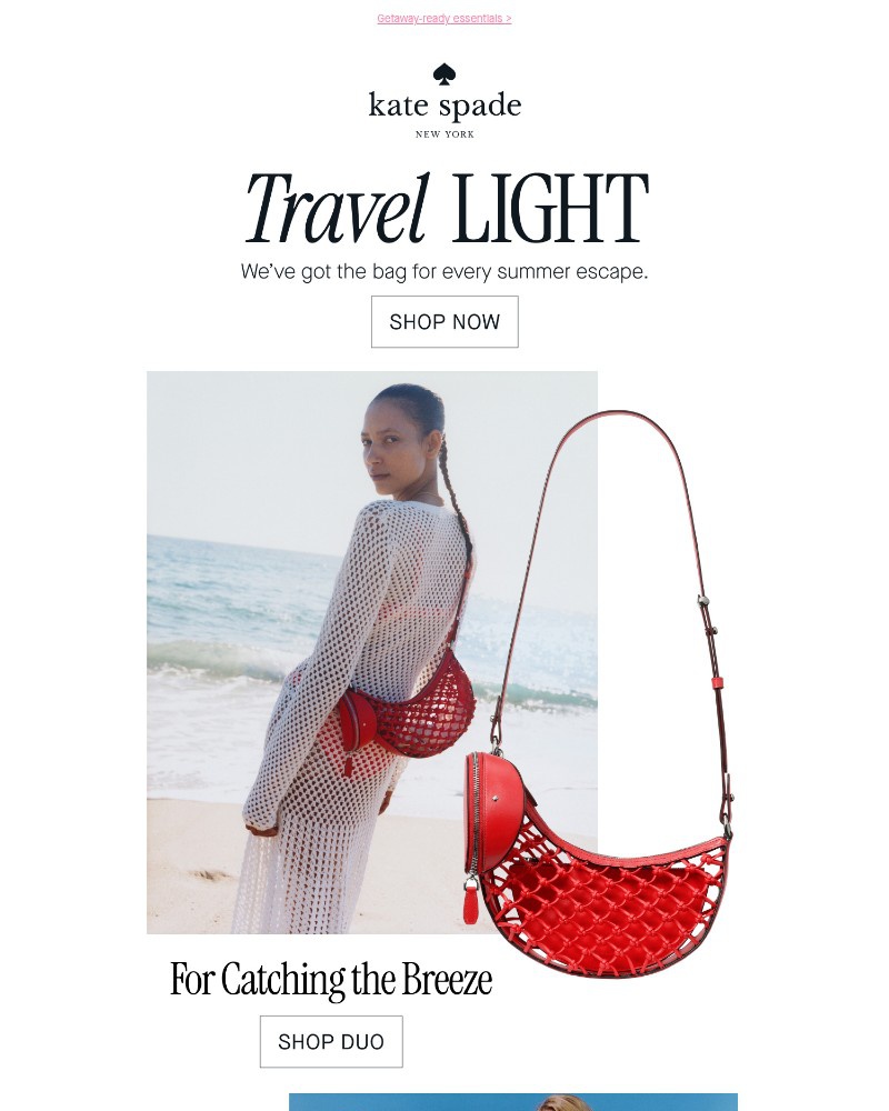 Screenshot of email sent to a Kate Spade Newsletter subscriber