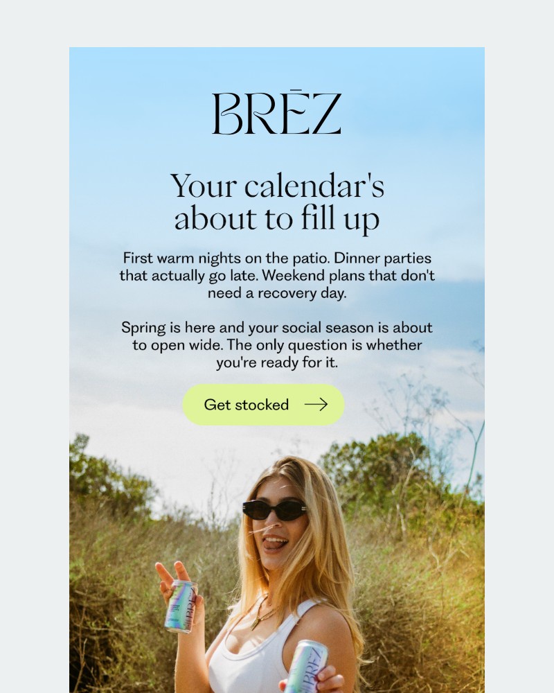 Screenshot of email sent to a Brez Newsletter subscriber