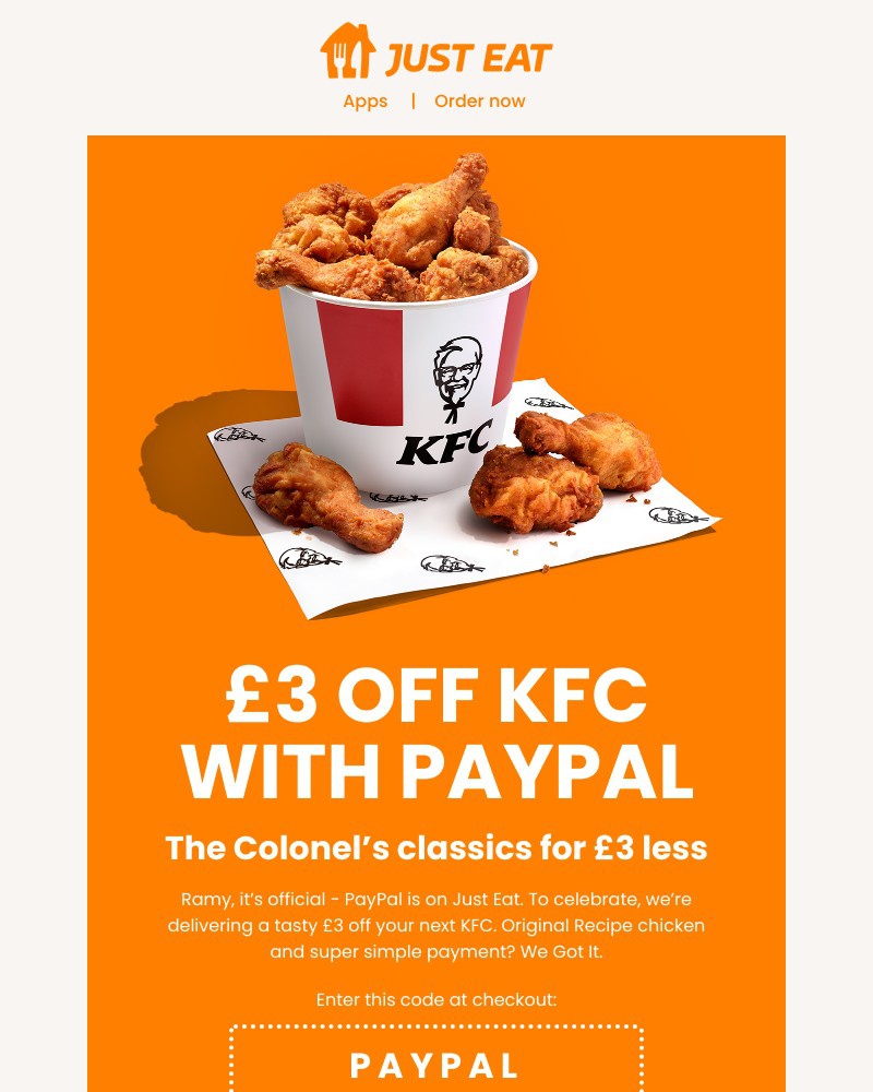 just eat and paypal