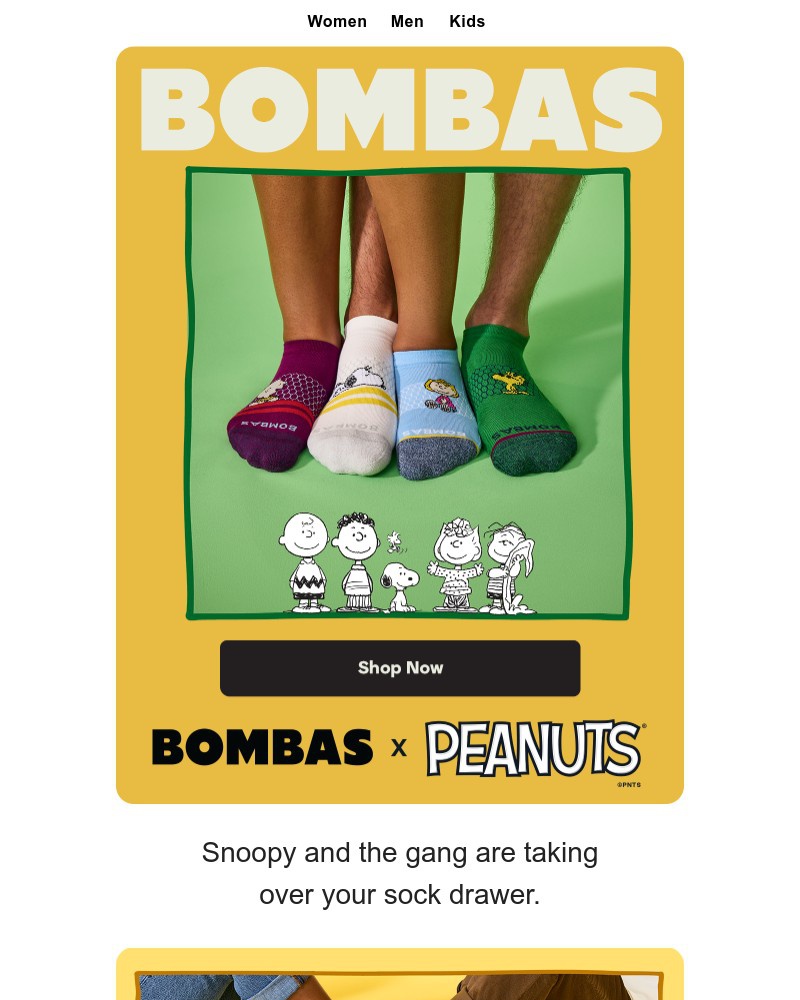 Screenshot of email with subject /media/emails/peanuts-socks-are-here-dbd007-cropped-917cfbb1.jpg