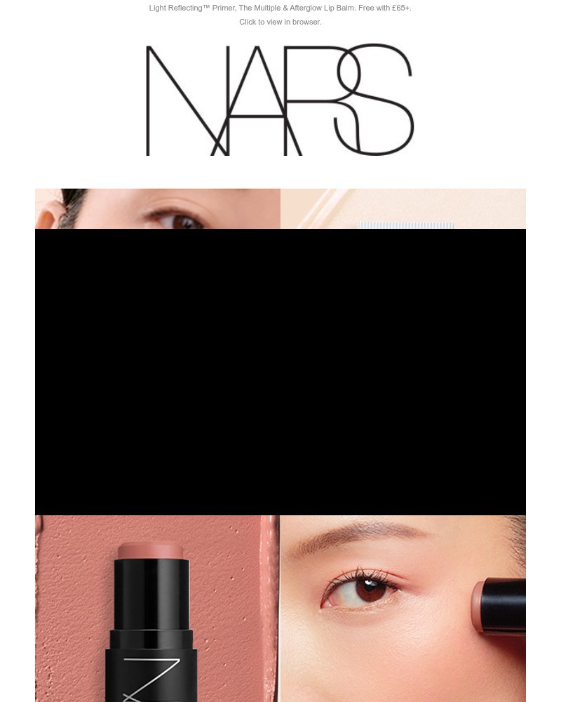 Screenshot of email sent to a Nars Cosmetics Newsletter subscriber