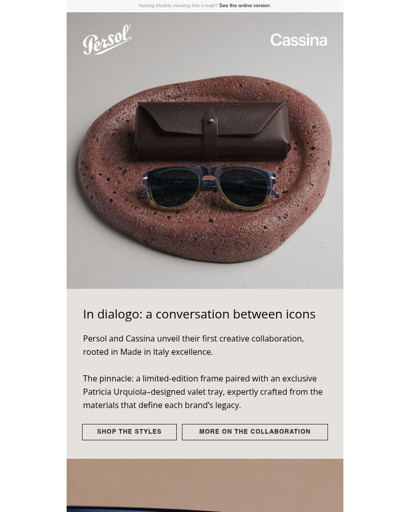 Screenshot of email with subject /media/emails/persol-cassina-limited-edition-is-available-now-236cef-cropped-9956934f.jpg