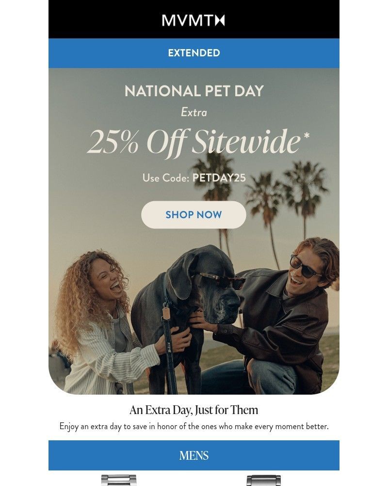 Screenshot of email with subject /media/emails/pet-day-extended-25-off-f8e91b-cropped-8ae496b4.jpg