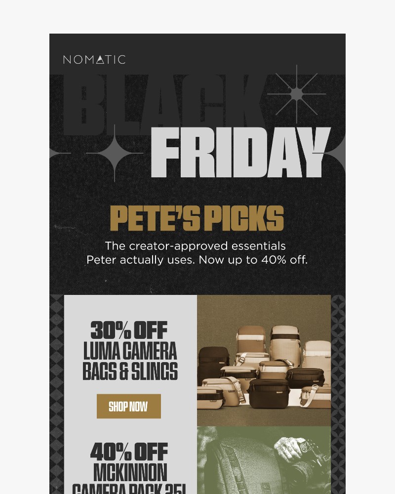 Screenshot of email with subject /media/emails/petes-picks-creator-approved-gear-up-to-40-off-80b247-cropped-92171e51.jpg