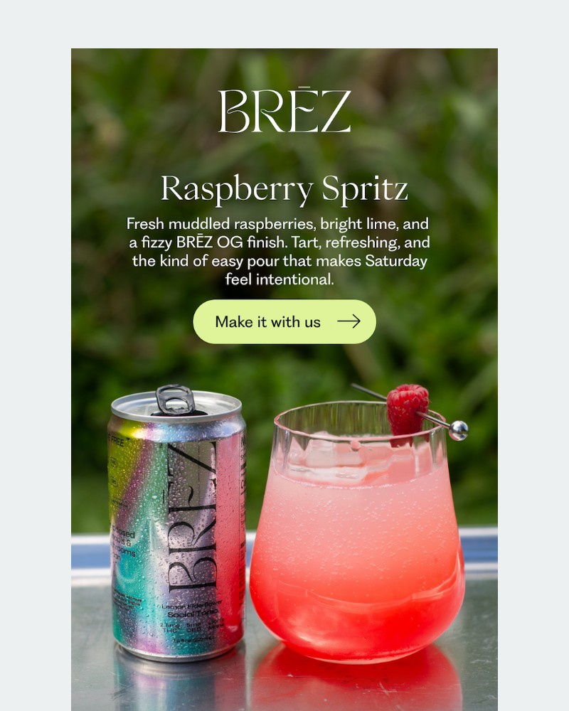 Screenshot of email sent to a Brez Newsletter subscriber