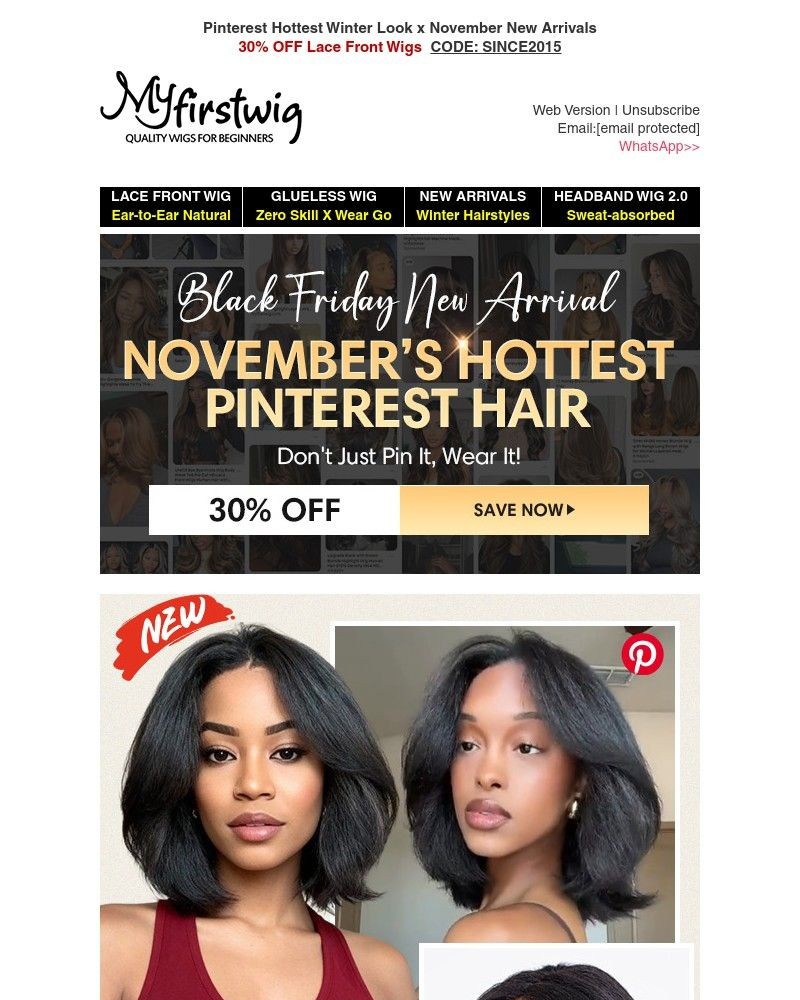 Screenshot of email with subject /media/emails/pinterests-winter-hair-trendsblack-friday-newness-kinky-bob-golden-highlights-c90_nQqmOML.jpg