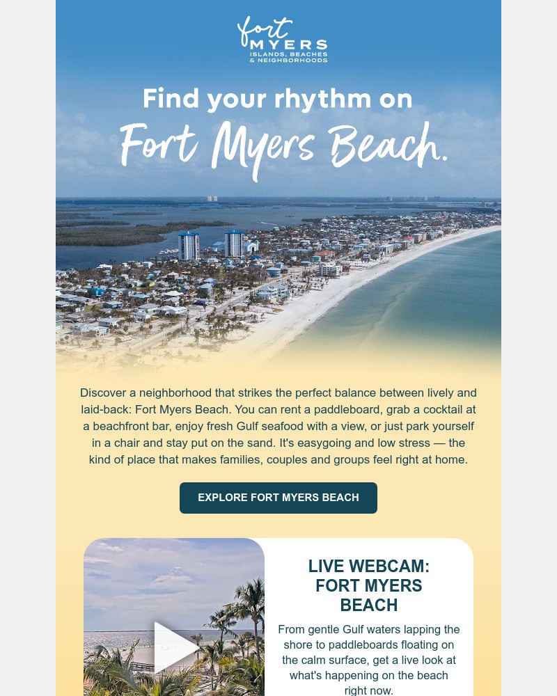Screenshot of email sent to a Fort Myers Newsletter subscriber