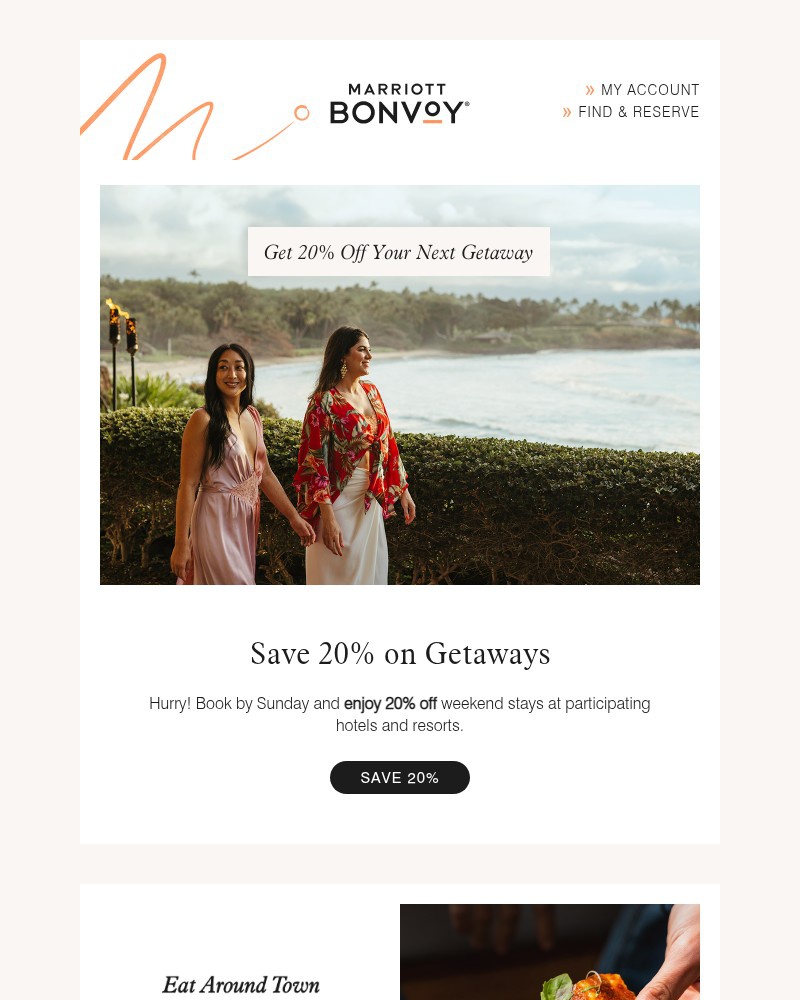 Screenshot of email sent to a Marriott Registered user