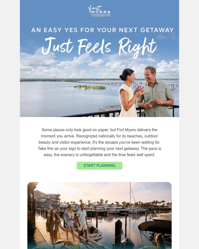 Screenshot of email sent to a Fort Myers Newsletter subscriber