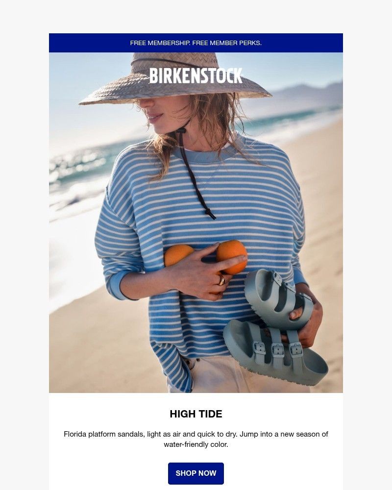 Screenshot of email sent to a Birkenstock Newsletter subscriber