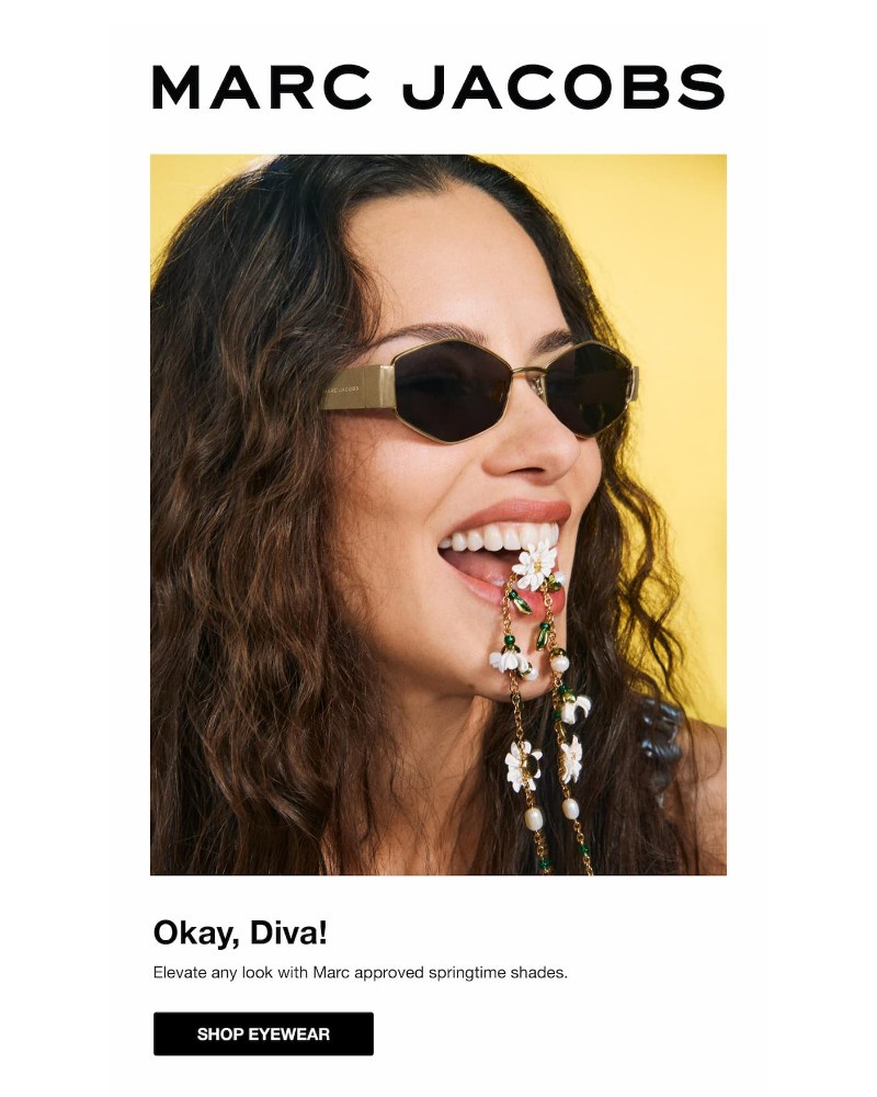 Screenshot of email sent to a Marc Jacobs Newsletter subscriber
