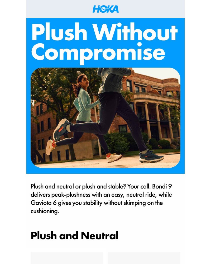 Screenshot of email sent to a Hoka Newsletter subscriber