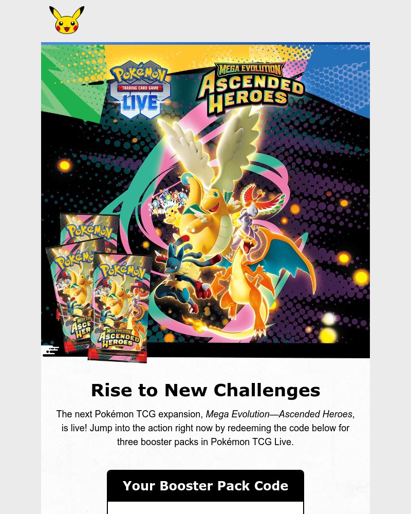 Screenshot of email sent to a Pokemon Newsletter subscriber