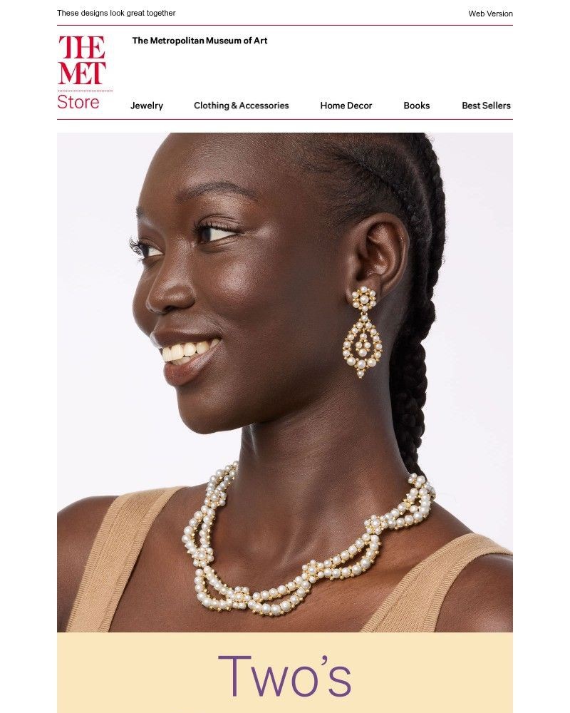 Screenshot of email sent to a The Metropolitan Museum of Art (The Met) Newsletter subscriber