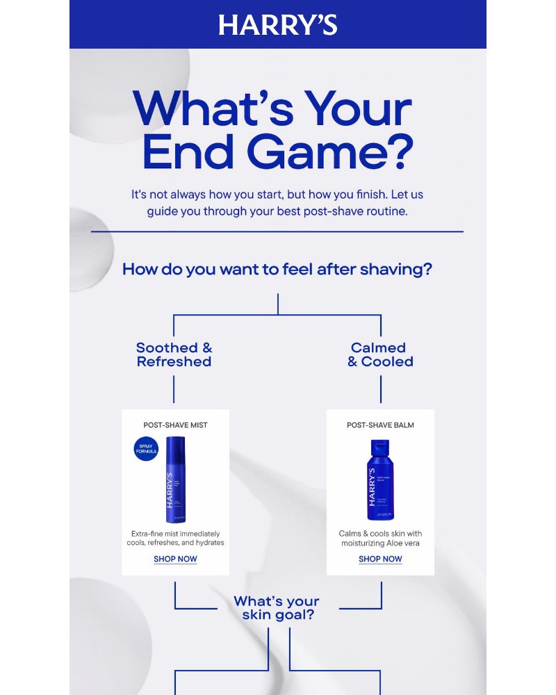 Screenshot of email sent to a Harry's Cart abandoner