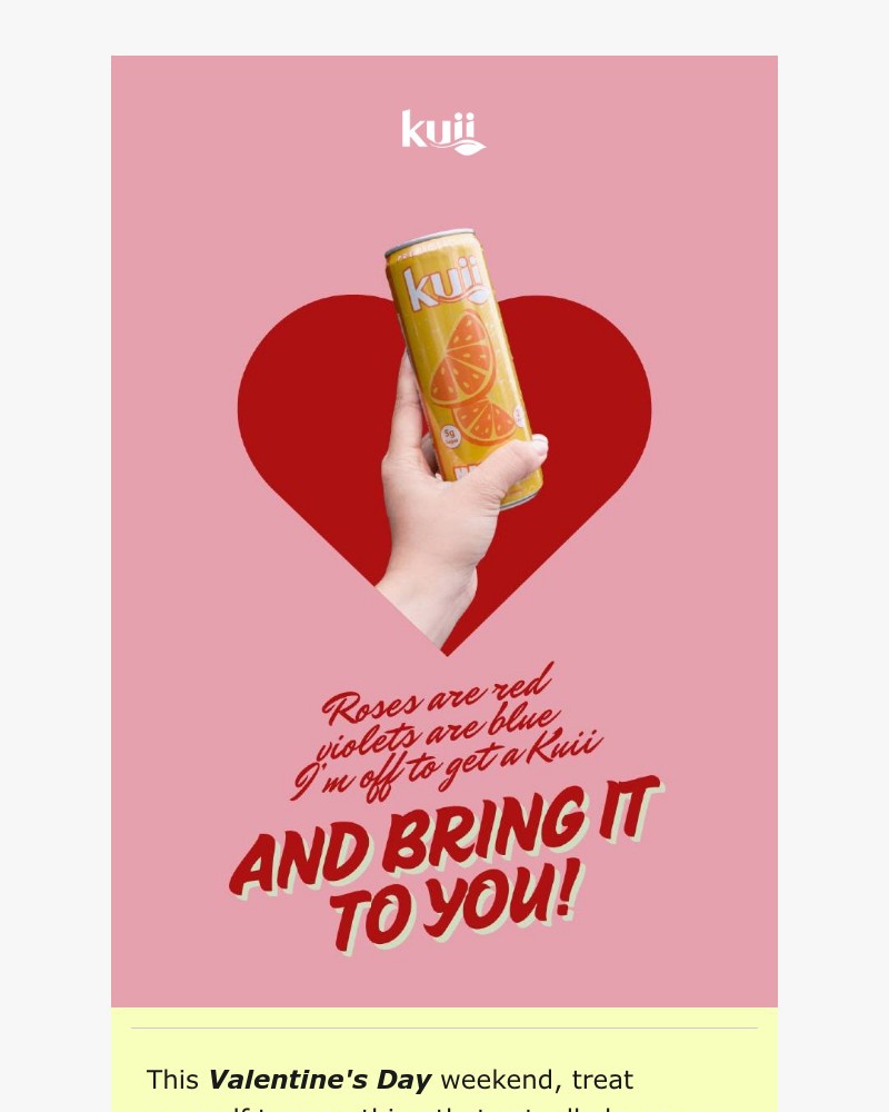 Screenshot of email sent to a Kuii Newsletter subscriber