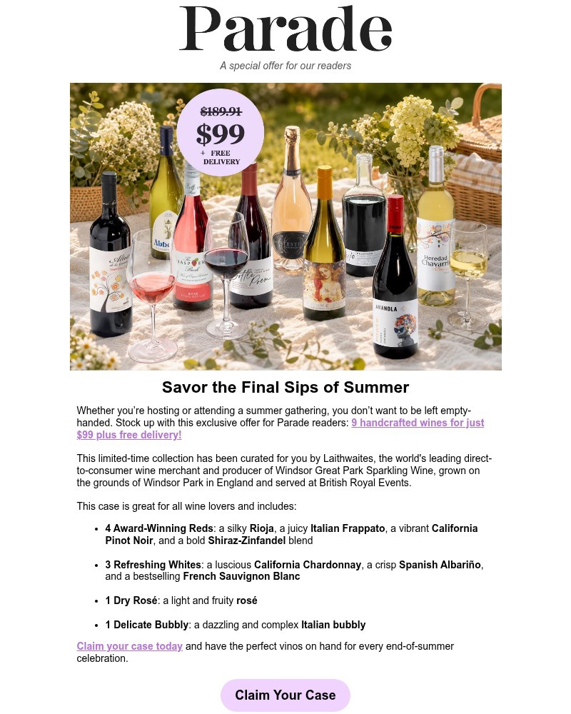 Screenshot of email with subject /media/emails/prep-for-summer-hosting-9-bottles-of-wine-for-99-free-delivery-868848-cropped-e3eca1a8.jpg