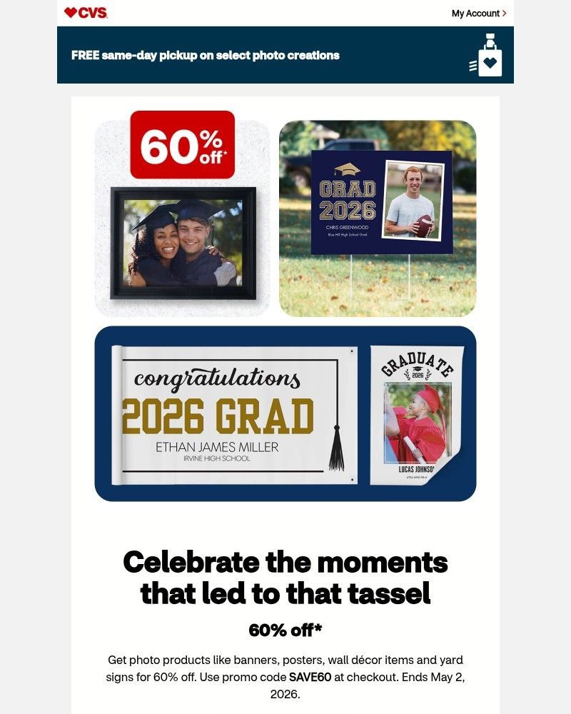 Screenshot of email sent to a CVS Newsletter subscriber