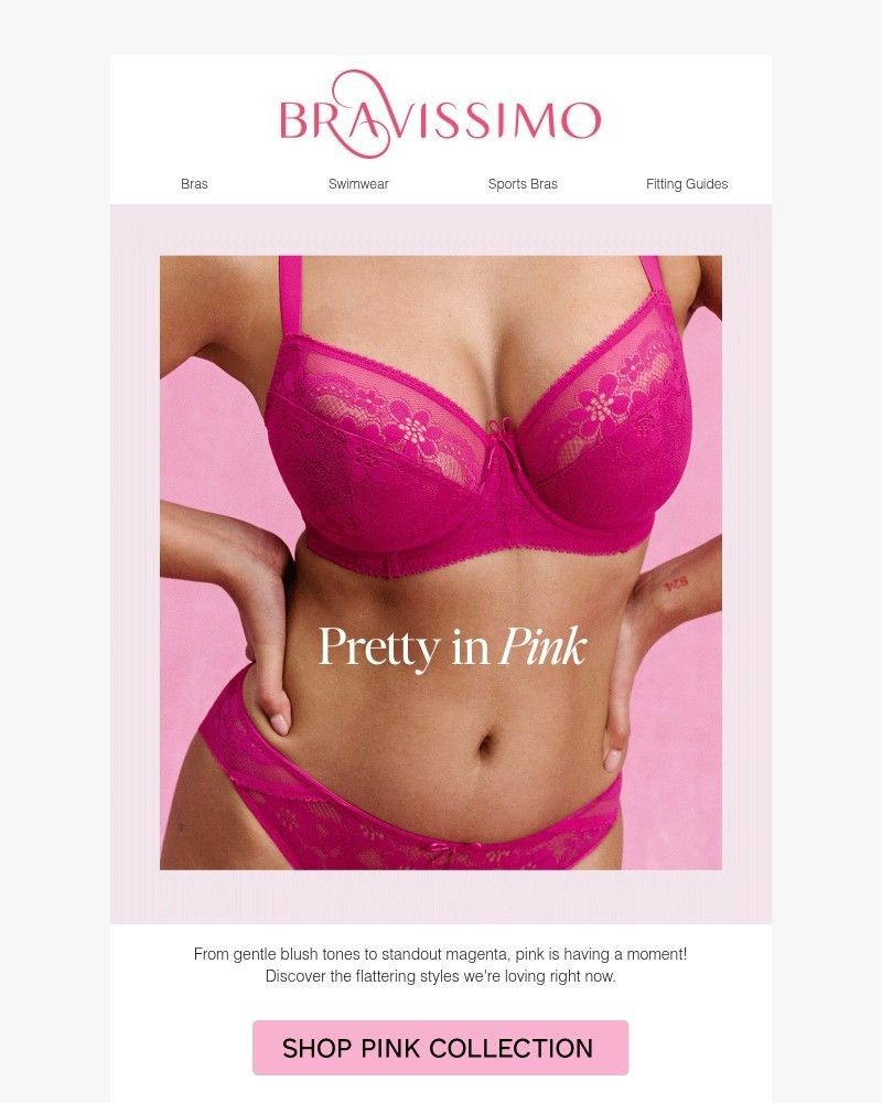Screenshot of email sent to a Bravissimo Newsletter subscriber