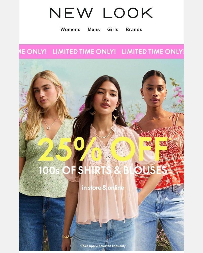 Screenshot of email with subject /media/emails/price-drop-alert-25-off-shirts-blouses-in-store-and-online-56caf9-cropped-ab7a0dd4.jpg