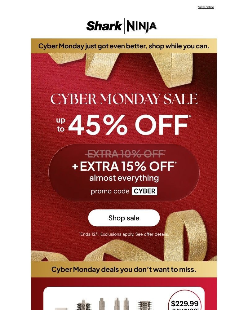 Screenshot of email with subject /media/emails/price-drop-alert-extra-15-off-until-midnight-d1ab19-cropped-be74985c.jpg