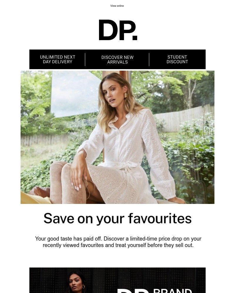 Screenshot of email sent to a Dorothy Perkins Newsletter subscriber