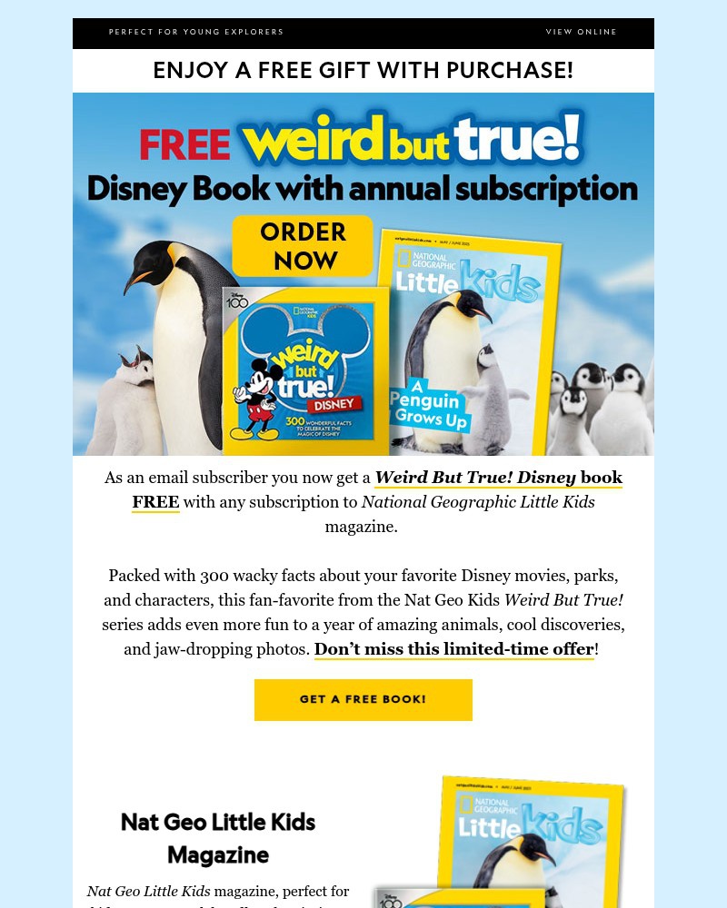 Screenshot of email with subject /media/emails/private-access-get-a-free-weird-but-true-disney-book-with-a-nat-geo-little-kids-s_wzWCJG7.jpg