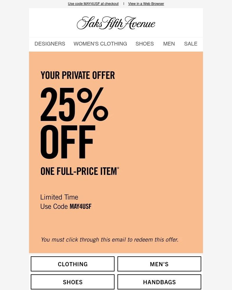Screenshot of email with subject /media/emails/private-offer-reminder-enjoy-25-off-one-item-eba601-cropped-ee272714.jpg