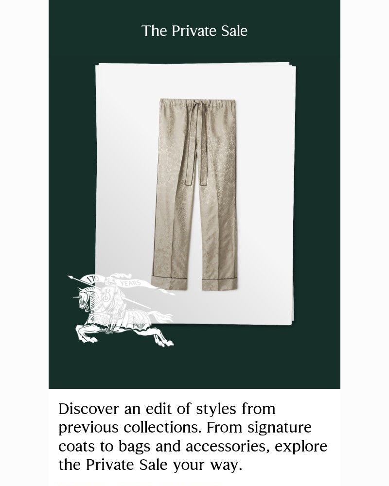 Screenshot of email sent to a Burberry Newsletter subscriber