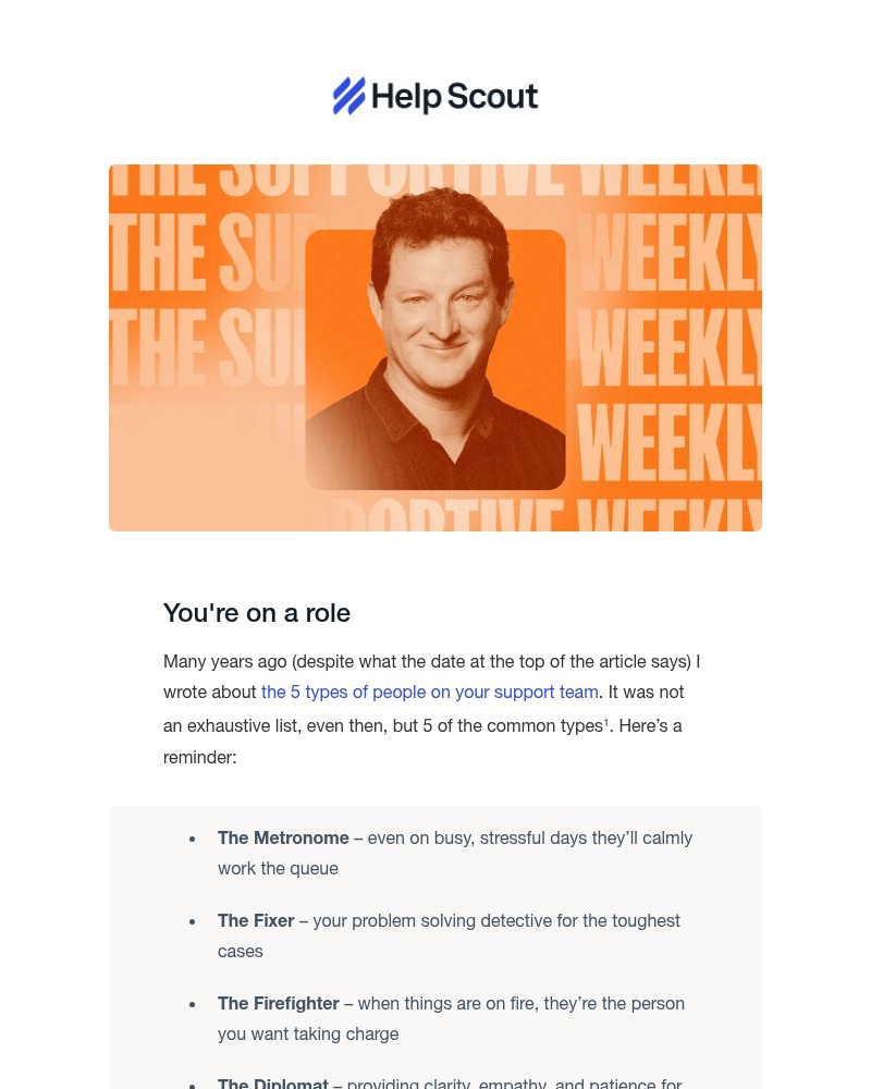 Screenshot of email sent to a Help Scout Trial user