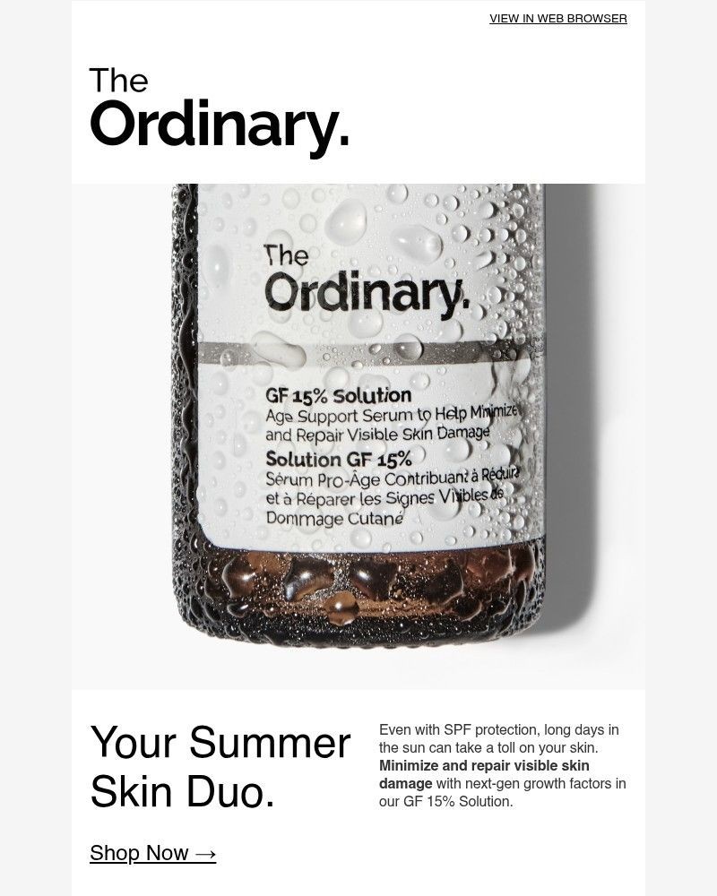 Screenshot of email sent to a The Ordinary Seller