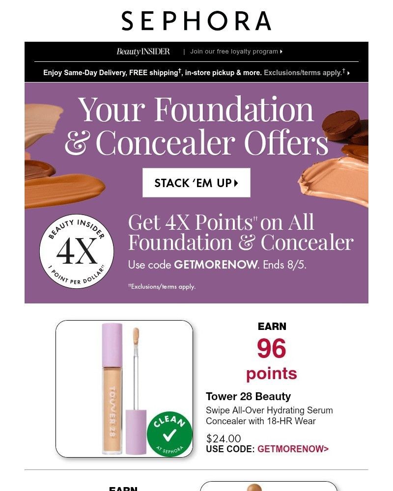 Screenshot of email with subject /media/emails/psa-get-4x-points-on-go-to-foundations-concealers-832e33-cropped-fa3da87f.jpg