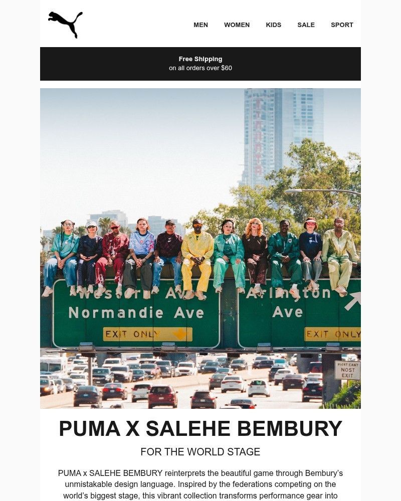 Screenshot of email sent to a Puma Newsletter subscriber