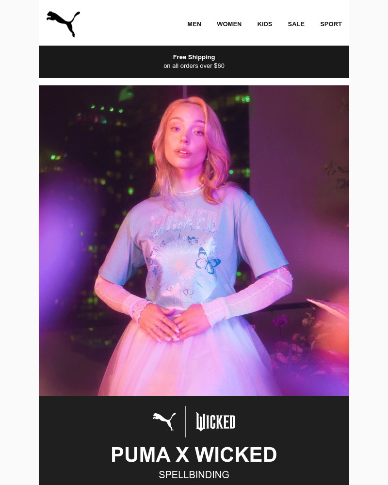 Screenshot of email sent to a Puma Newsletter subscriber