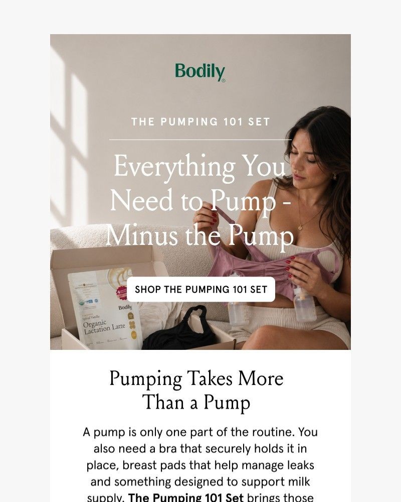 Screenshot of email sent to a Bodily Newsletter subscriber