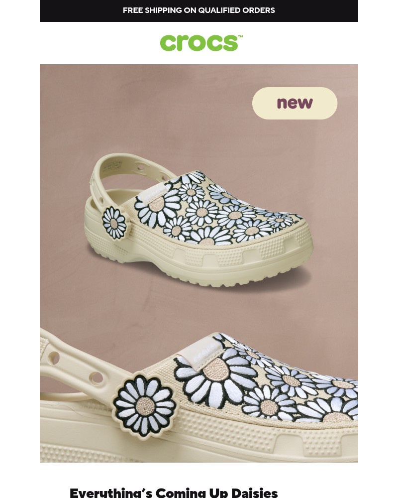 Screenshot of email sent to a Crocs Newsletter subscriber