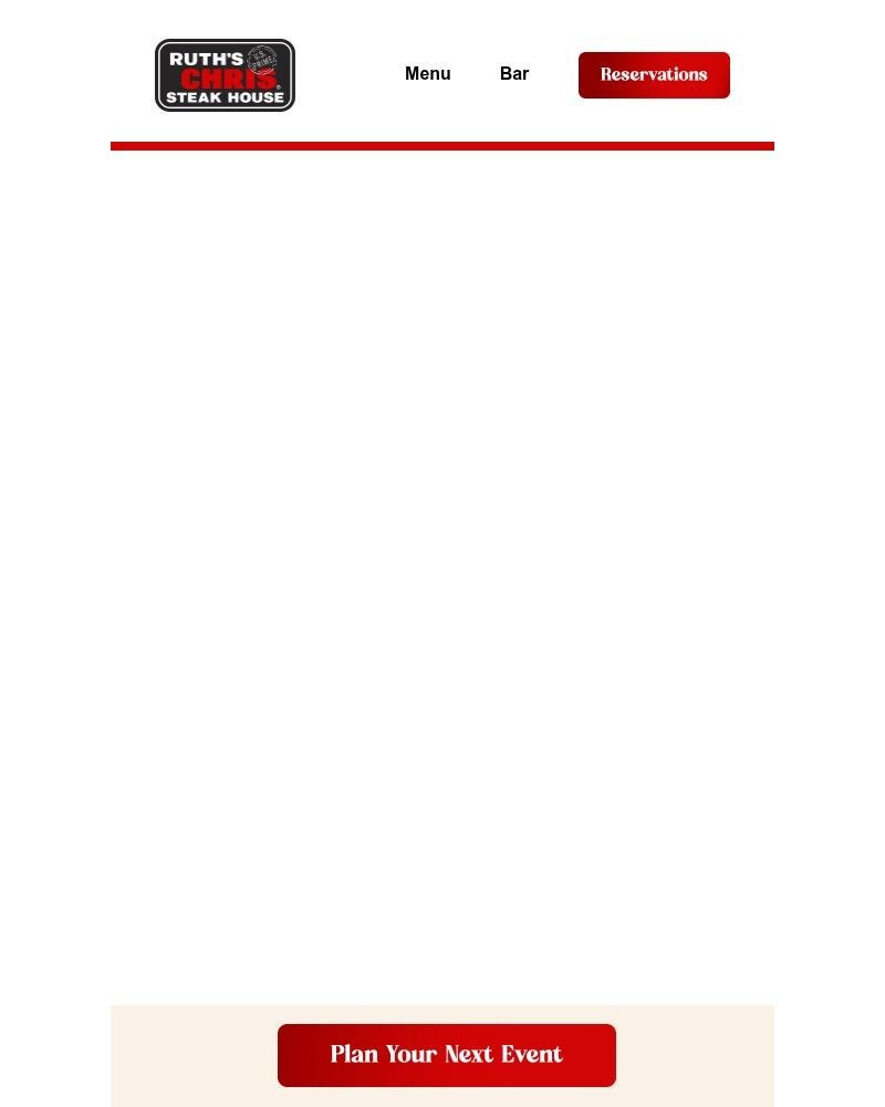 Screenshot of email sent to a Ruth’s Chris Newsletter subscriber