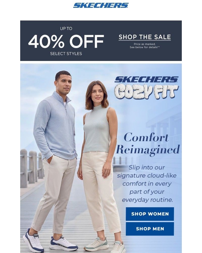 Screenshot of email sent to a Skechers Newsletter subscriber