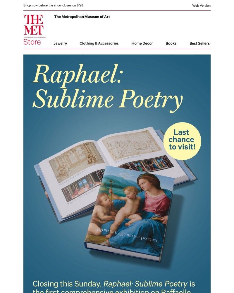 Screenshot of email sent to a The Metropolitan Museum of Art (The Met) Newsletter subscriber