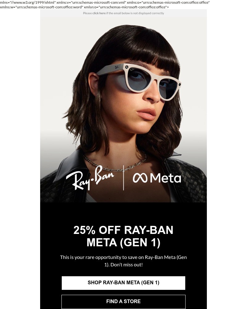 Screenshot of email with subject /media/emails/rare-discounts-on-ray-ban-meta-gen-1-801fdc-cropped-9ba0c1fa.jpg