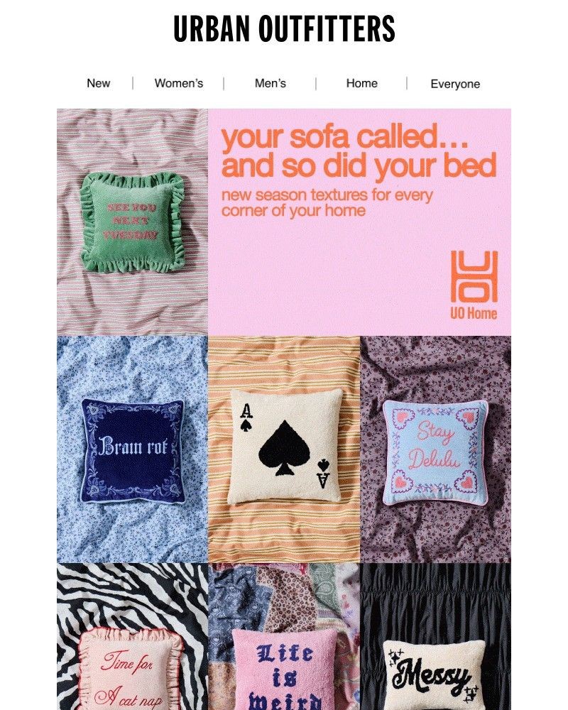 Screenshot of email sent to a Urban Outfitters Newsletter subscriber