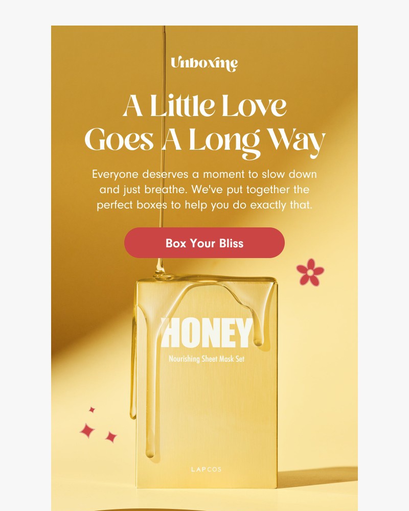 Screenshot of email sent to a Unboxme Newsletter subscriber