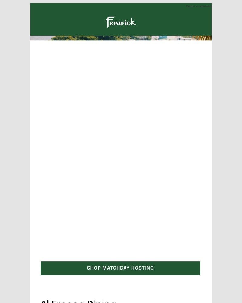 Screenshot of email sent to a Fenwick Newsletter subscriber
