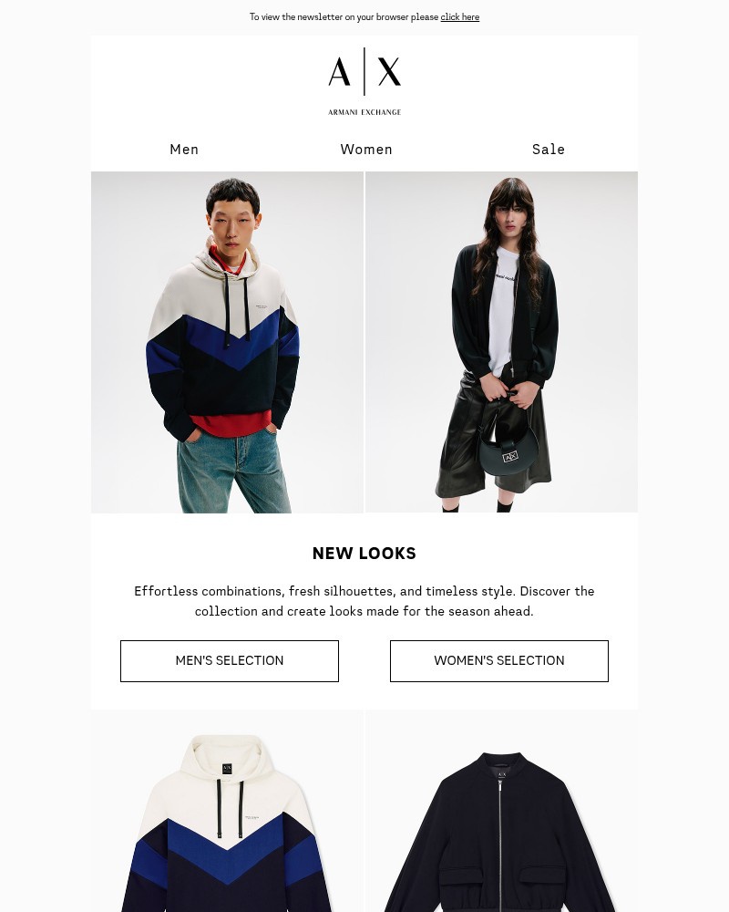 Screenshot of email sent to a Armani Newsletter subscriber
